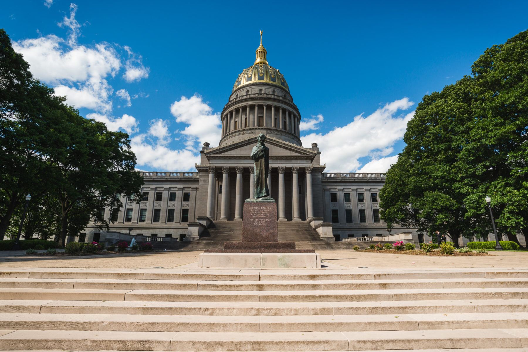 The West Virginia state capitol building in Charleston, West Virginia.
