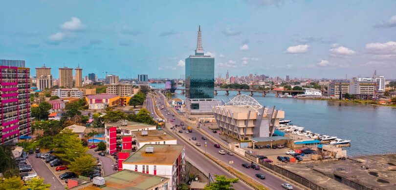 The skyline of Lagos, Nigeria.