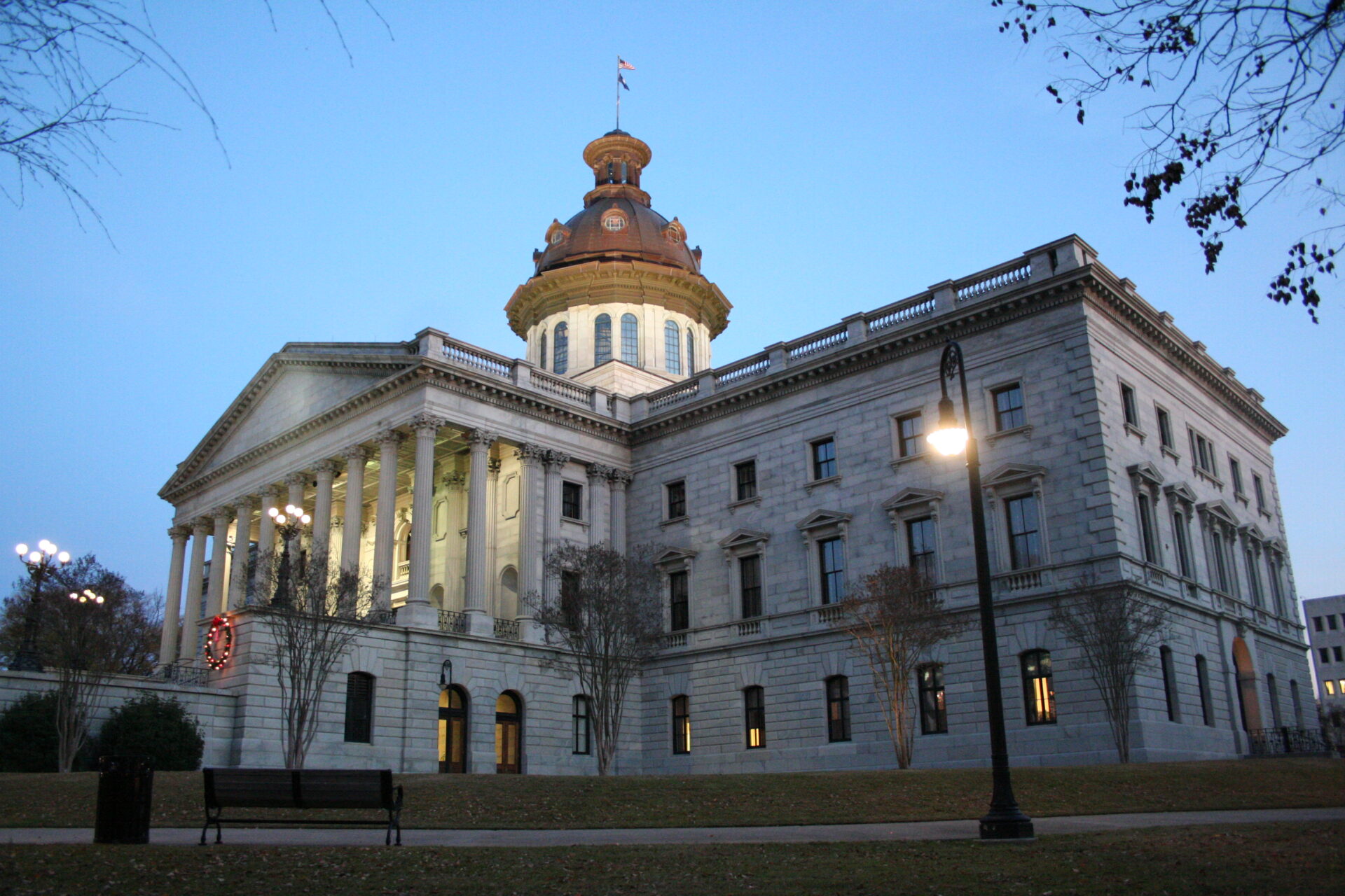 The South Carolina state house in Columbia, South Carolina.