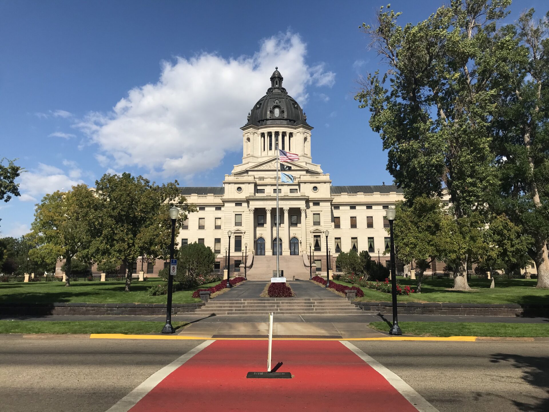 The South Dakota state capitol building in Pierre, South Dakota.