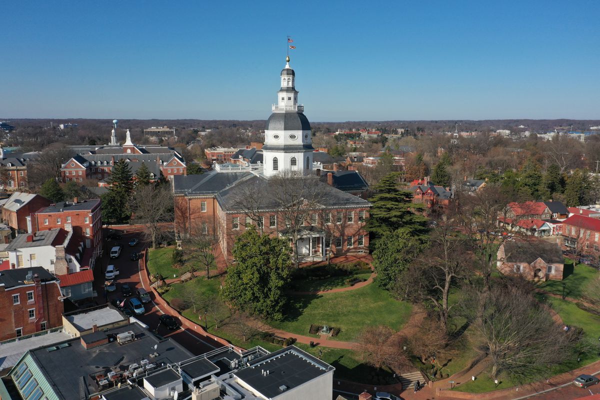 The Maryland State House in Annapolis, Maryland.